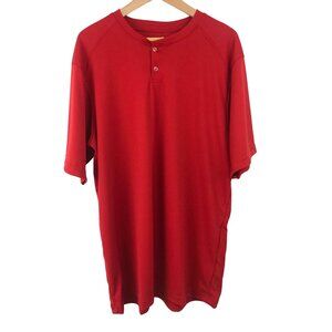 Champro Mens Size XL Red Short Sleeve Baseball Softball Jersey Shirt